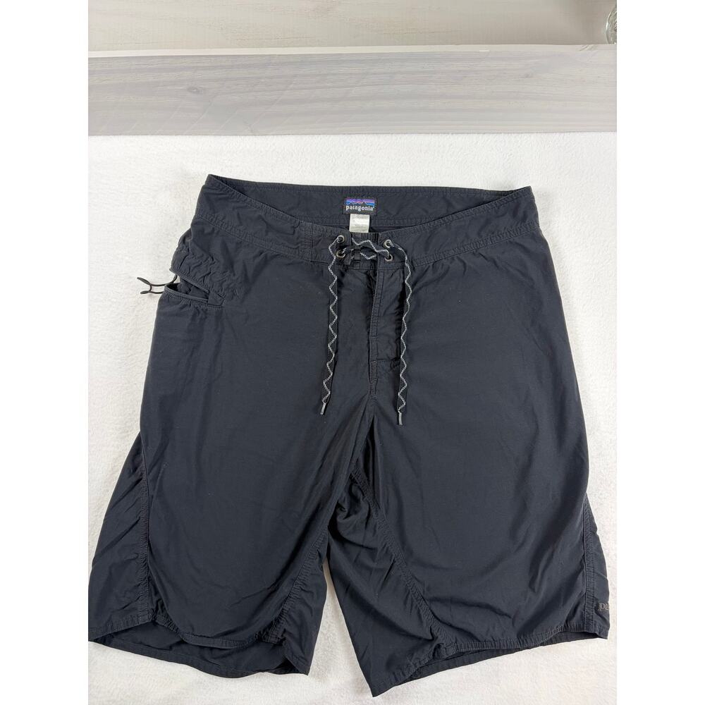 Patagonia Men's Stretch Planing Board Shorts 33 Black 20" Outseam Surf Swim